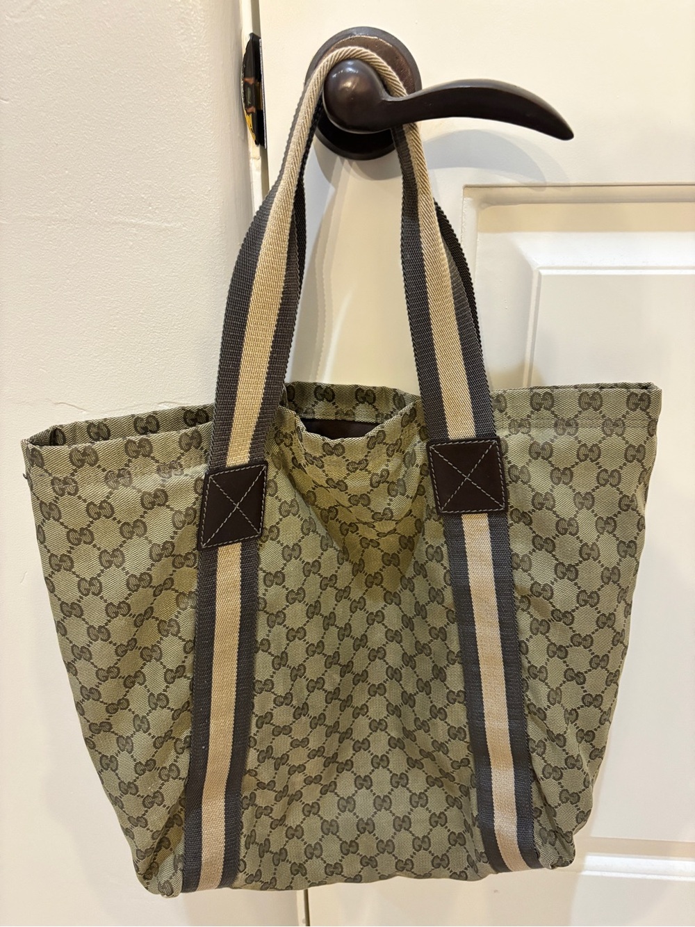 Authentic Gucci Monogram Canvas Tote - Picture 2 of 7